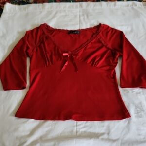 Elegant Red Women's Top